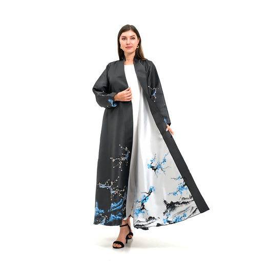 Modest Blue Abaya in Dubai - Lamis Abaya