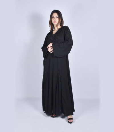 Modest Black Abaya in Dubai - Lamis Abaya